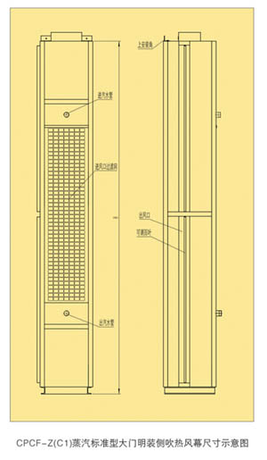 CPCF-Z(C1) Series Side Blowing Steam Heated Air Curtain